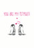 penguin love Valentines Day Card 10381 created by Olivia Morgan ltd