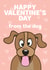 dog pet Valentines Day Card 7490 created by HC Illustrations