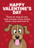 dog pet Valentines Day Card 29627 created by HC Illustrations