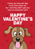 dog pet Valentines Day Card 29628 created by HC Illustrations