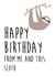 SLOTH KIDS Birthday Card 12404 created by LOVE PAPER RAINBOW