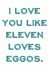 Eggos Stranger Things Valentine's Day Card created by Sweetlove Press