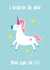 Inspirational Unicorn Card – Believe in Yourself Encouragement Card created by Ink & Ocean