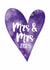 Mrs & Mrs 2025 Wedding Card. Watercolour Heart. Lesbian Wedding. Her & Her. Gay created by Cookie Design