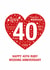 Ruby Anniversary Card 2025 - 40 years created by Cookie Design
