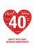 40th Anniversary Card 2025 - 40 years - Ruby - Mr & Mrs created by Cookie Design
