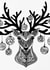 deer blackandwhite Christmas Card 12538 created by Sophie Elizabeth
