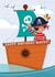 Cute Birthday Card - Pirate - Matey! created by Bells Scambler