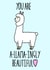 llama beautiful Valentines Day Card 6748 created by Everdoodle