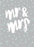 Mr & Mrs - Simple grey wedding card created by Sadler Jones