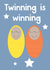 TWINS TWINNING New Baby Card 12476 created by Calliwally