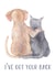 I've Got Your Back Dog and Cat Animal Pet Friendship card created by Wandering Laur