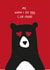 Cute Bear Anniversary Card / Valentines Day Card - Me When I See You Or Food created by Heather Alstead Design LTD