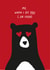 Cute Bear Anniversary Card / Valentines Day Card - Me When I See You Or Food created by Heather Alstead Design LTD