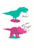 dino dinosaur Anniversary Card 7856 created by Tarot Close Design