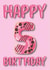 doughnut 5 Birthday Card 36575 created by Pink Cat Design
