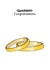 Gold rings congratulations - wedding card created by OBJECTABLES