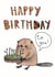 Happy birthday beaver typography card created by Heidi Burton