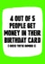 MONEY FUNNY Birthday Card 8126 created by Filthy Sentiments