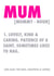 Mum noun Mothers Day Card 31189 created by Silly Sentiments