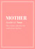 definition dictionary Mothers Day Card 1354 created by Pottsy Prints