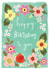 Bold floral border birthday card created by Louise Anglicas