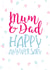 Cute Anniversary Card - Parents - Hearts - Mum & Dad Happy Anniversary created by Shutterjunkie