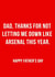 dad arsenal Father's Day Card 11184 created by Offside Cards