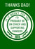 Celtic thanks dad Father's Day card created by Pottsy Prints