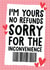 Funny Anniversary Card / Valentine's Day Card - No Refunds - Receipt - I'm Yours created by Studio Doodles
