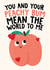 Cheeky Anniversary Valentines Day Card - Your Peachy Bum Mean The World To Me created by Studio Doodles