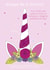 Always be a unicorn cut out your own unicorn horn birthday card created by Gellie Design