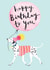 Cute Birthday Card - Dalmatian - Balloon - For Her created by Louise Tiler