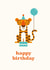 Tiger tea party birthday card created by Pookie Studio