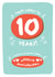 Cute Rhyme Typography Anniversary Card - 10 years - Three Cheers To 10 years created by PaperJam Print Co.