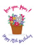 Flower pot cat Mum's 70th birthday card created by Wink Design - Michelle Roberts