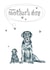 labrador dog Mothers Day Card 30754 created by Dotty Dog Art