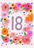 18 flower Birthday Card 9470 created by Hello Hatty