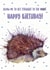 hedgehog animal Birthday Card 13892 created by Splatterworks