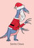 Santa Claus Dinosaur Christmas Card created by Dinosaurs Doing Stuff