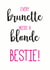 blonde brunette Birthday Card 12934 created by Different Design Co