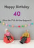 40 funny Birthday Card 11421 created by Bold & Bright Cards