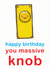 knob male Birthday Card 9998 created by Sarah-Anne Brown