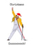 Queen freddie mercury Christmas Card 2649 created by Doodle Dot Design Co