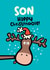 Moose - Festive - Pun - Child - Son - Son Happy Christmoose - Christmas Card created by Pink wink