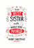 Best Sister in the whole wide world Christmas card created by Little Red Cherry
