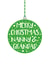 Green bauble Nanny & Grandad Christmas card created by Cookie Design