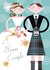 Scottish Wedding card - Cartoon illustrated card created by Pink Pig