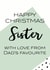 happy sister Christmas Card 9026 created by Oh So Serendipity
