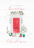 Modern/contemporary Grandma Christmas Card, feat. a stylish front door design. created by Laura Darrington Design Ltd.